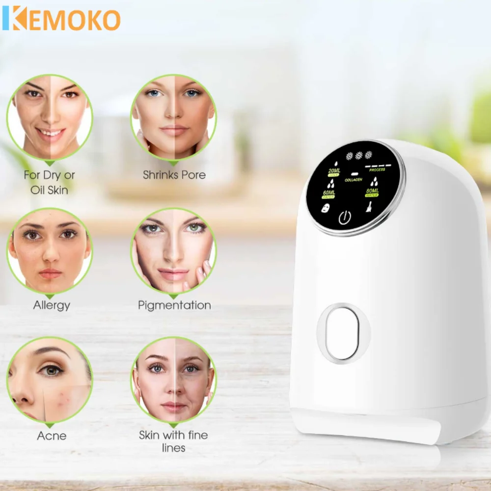 Mask Maker DIY Machine New AutomaticBeauty Facial Fruit Vegetable Skincare Acne Treatment Hydration Anti Aging Collagen nano steam gun wireless hair care nano hydration sprayer portable hot dyeing care blue micro mist machine atomization sanitizer