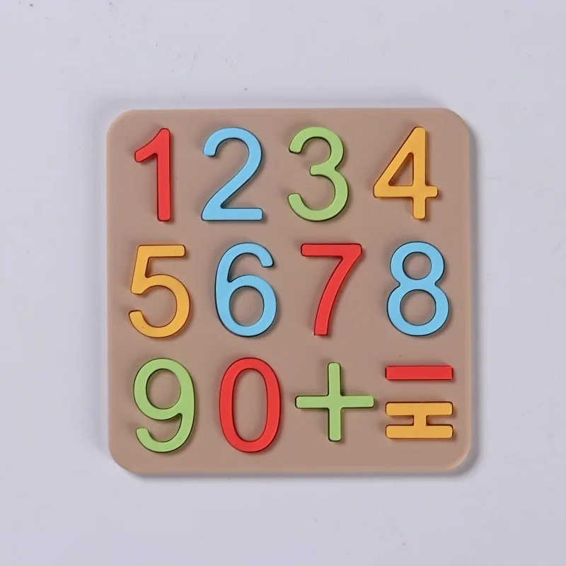 실리콘 숫자 퍼즐 식품 등급 실리콘 창의력 개발 어린이 조기 학습 퍼즐 보드 교육용 장난감 숫자 퍼즐