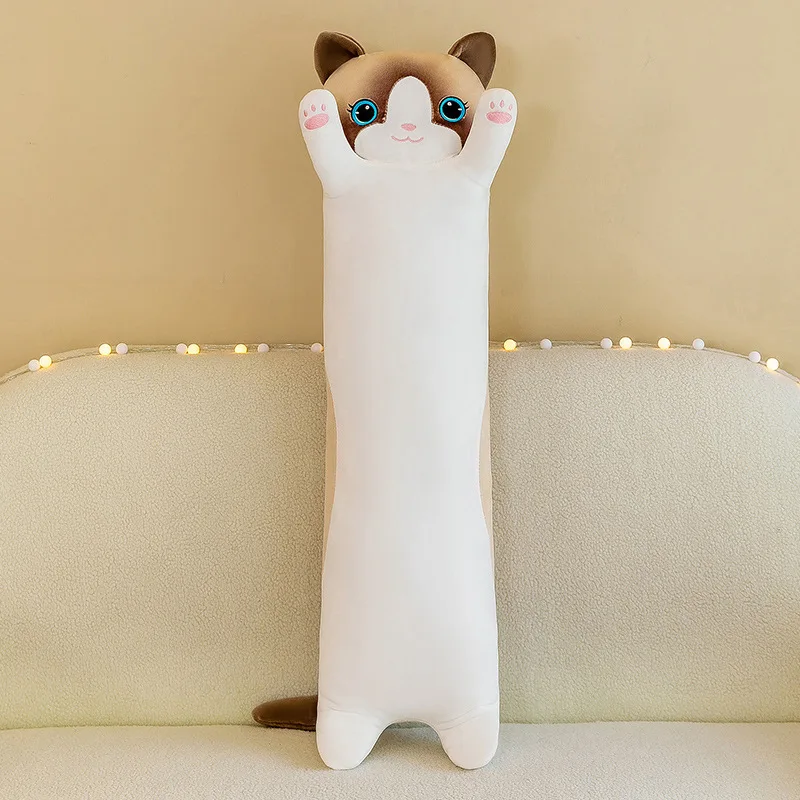 Adorable Cat Island Pillow Doll Plush Toy Long Cat Doll Sleeping Companion Birthday Gift New Edition Plush Pillows