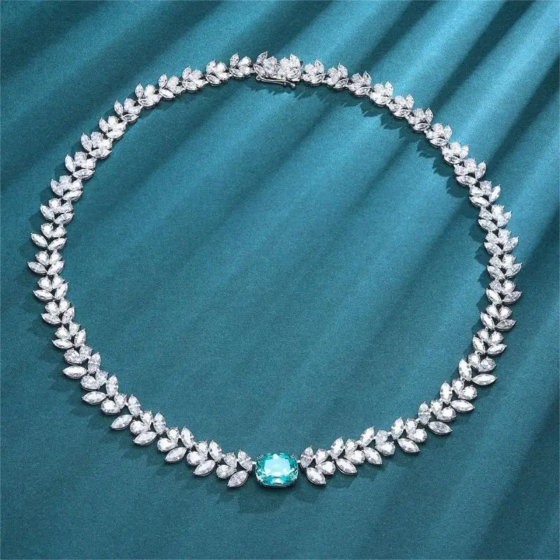 Sca72047cb68043f2bd85888d121a86d0N Pirmiana Hot Sale 9.2ct Main Stone Lab Grown Paraiba Sapphire Classic Necklace S925 Silver Jewelry for Gift Wedding Women