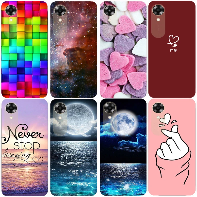 Per Oppo A17 Custodia A 17 4G Capa Custodia Morbida Nera Verniciata In Silicone Per Oppo A17 2022 Cover Oppoa17 Cph2477 Tpu Coque Protettivo