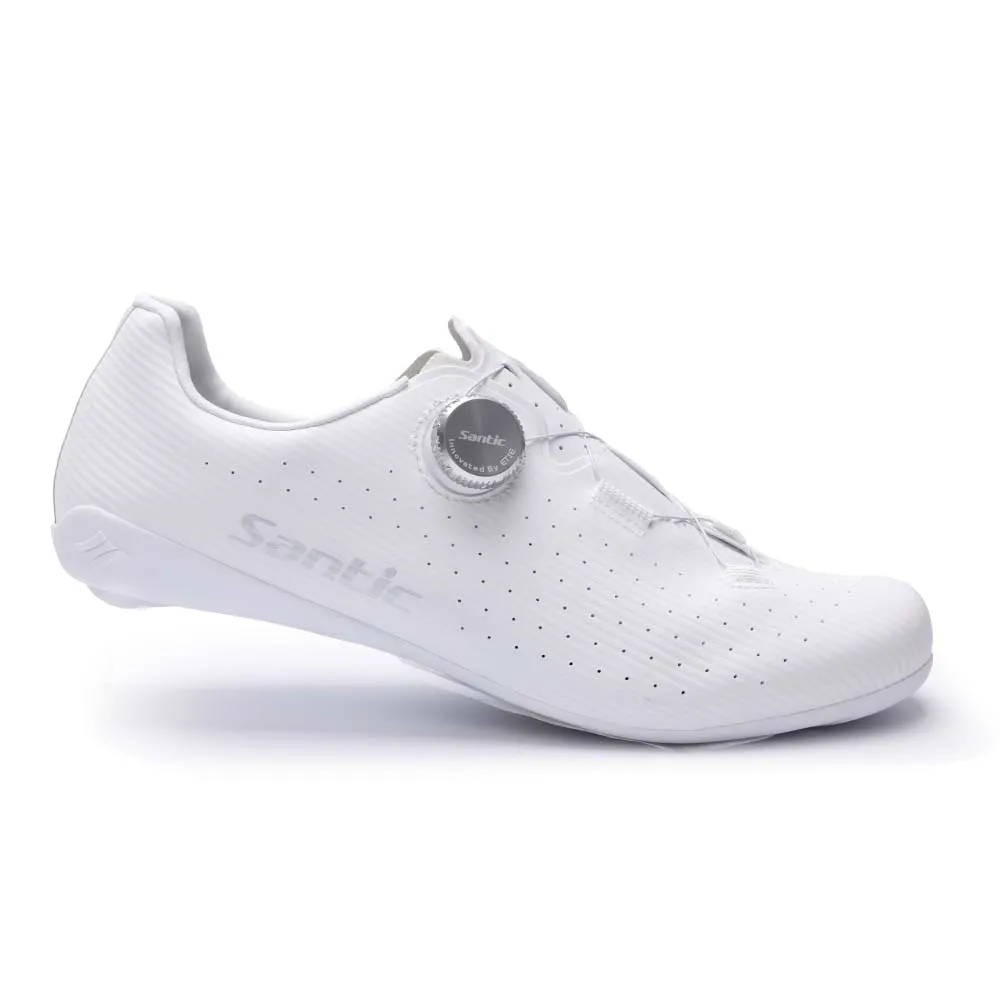 Santic Men Cycling Shoes Carbon Fiber Outsole Road Bike Shoes Women Breathable ATOP Reel Knob Lacing System WZS24043 cycling shoes
