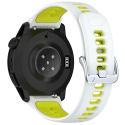 Silicone Watchband - Versatile Smartwatch Strap & Wristband Bracelet - Coros Pace 4 (White - green)