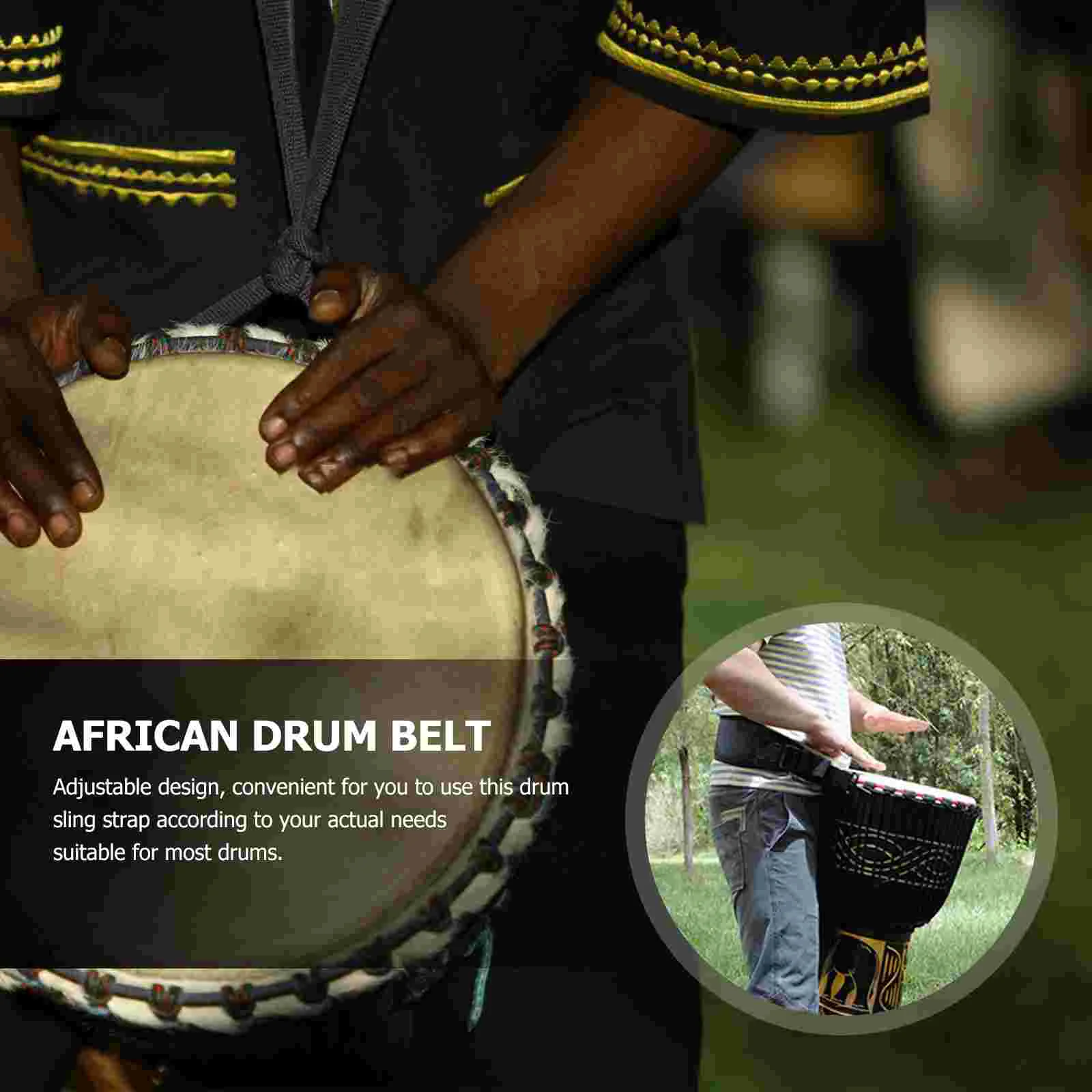 

Suspend African Drum Strap Belt Snare Strap Adjustable Percussion Suspenders Djembe Hand Sling