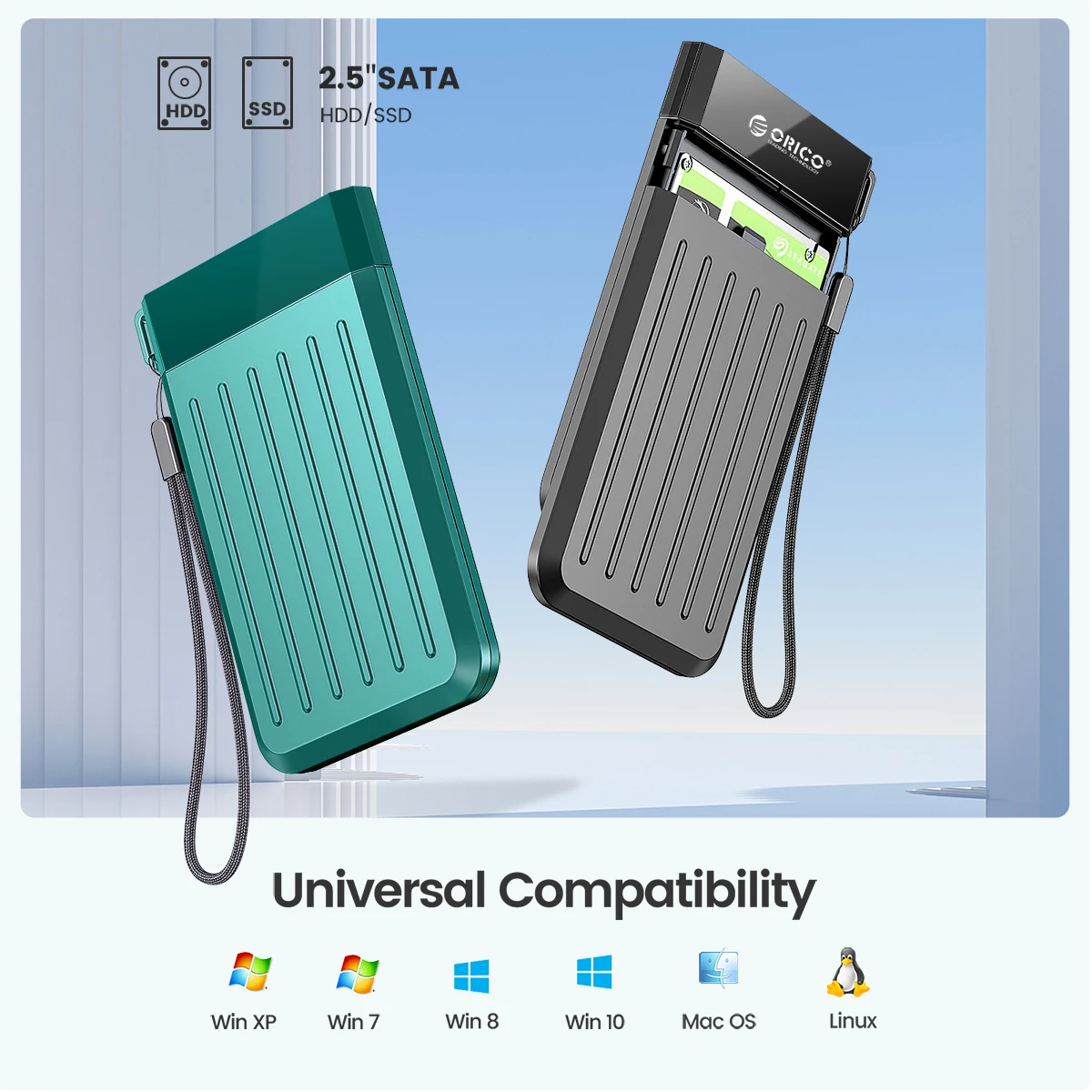 ORICO HDD Case 2.5 SATA to USB 3.0 Adapter Hard Drive Enclosure for SSD Disk HDD Box Type C 3.1 Case HD External Enclosure External Hard Drive Case SSD Enclosure Hard Drive Adapter External Hard Drive Box Hard Disk Case Hard Drive Enclosure HDD Case Enclosure