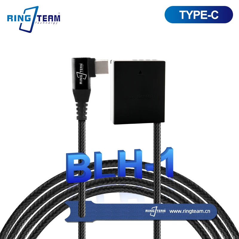 Nuovo Cavo Intrecciato Type-C Usb C Pd Ad Angolo Retto A Blh1 Batteria Fittizia Ps-Blh-1 Per Olympus Em1Ii Em1Iii Em1 Mark Ii Em1 Mark Iii