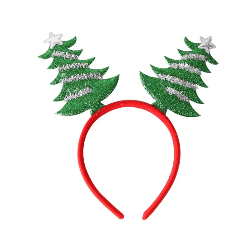 Christmas Headbands Cute Christmas Hair Hoop Santa Claus Hair Band Reindeer Snowman Head Hat Toppers Funny Holiday Party