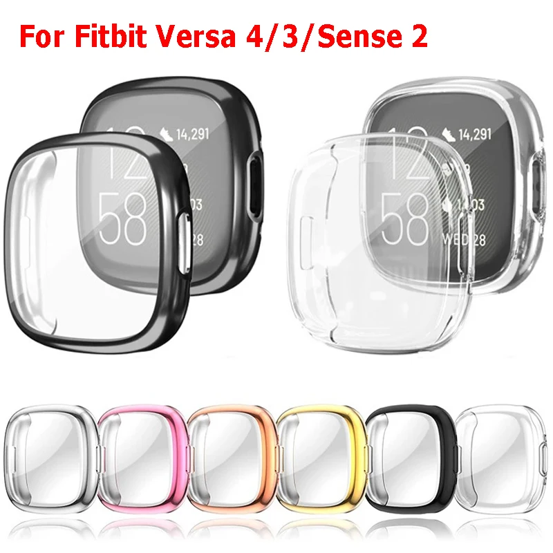 

Чехол для Fitbit Versa 4 3, Fitbit Sense 2/Sense защитный чехол для Fitbit Versa3/Versa4, защита экрана с полным покрытием