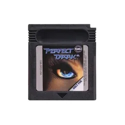 Rewritable GBC Game Cartridge - Perfect Dark Edition with 9 Color Shell Options and Battery (Black Shell)