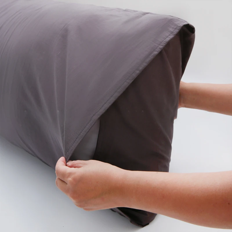 51*137 cm Lange Körper Kissenbezug Ultra Weiche Baumwolle Kissen Fall Einfarbig Lange Liebhaber Hochzeit Kissenbezüge dekorative Wurf Kissen – Detail 6