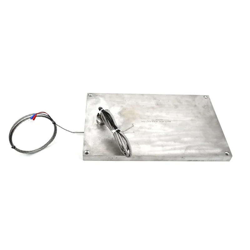400 * 250,5 mm 415 V 1200 W isolierte Heizplatte aus Aluminiumguss mit K-Typ-Sensor für hydraulische Presse