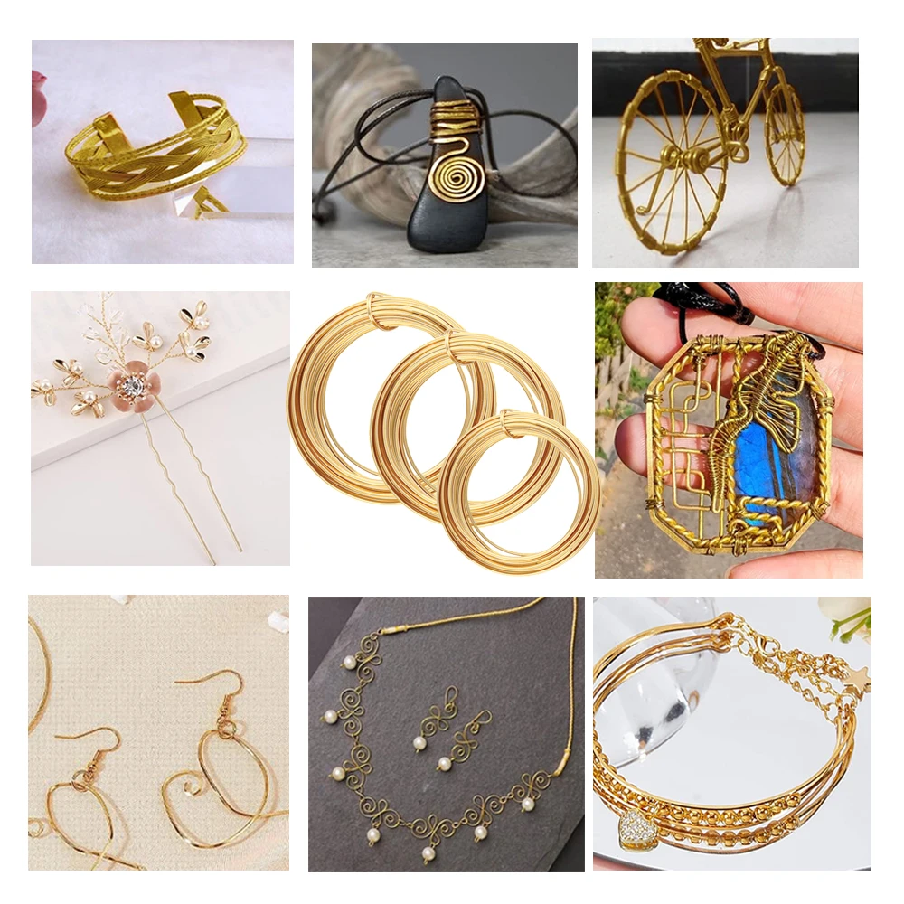Premium Brass Wire for Jewelry Crafting - 6 Meters Square Wire in Multiple Thicknesses (0.6/0.8/1mm)