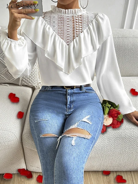 roupas femininas,blusas femininas com frete gratis,blusas femininas  elegantes,roupas femininas com frete gratis,blusas femininas,camisa renda  feminina,blusinhas manga longa femininas - AliExpress