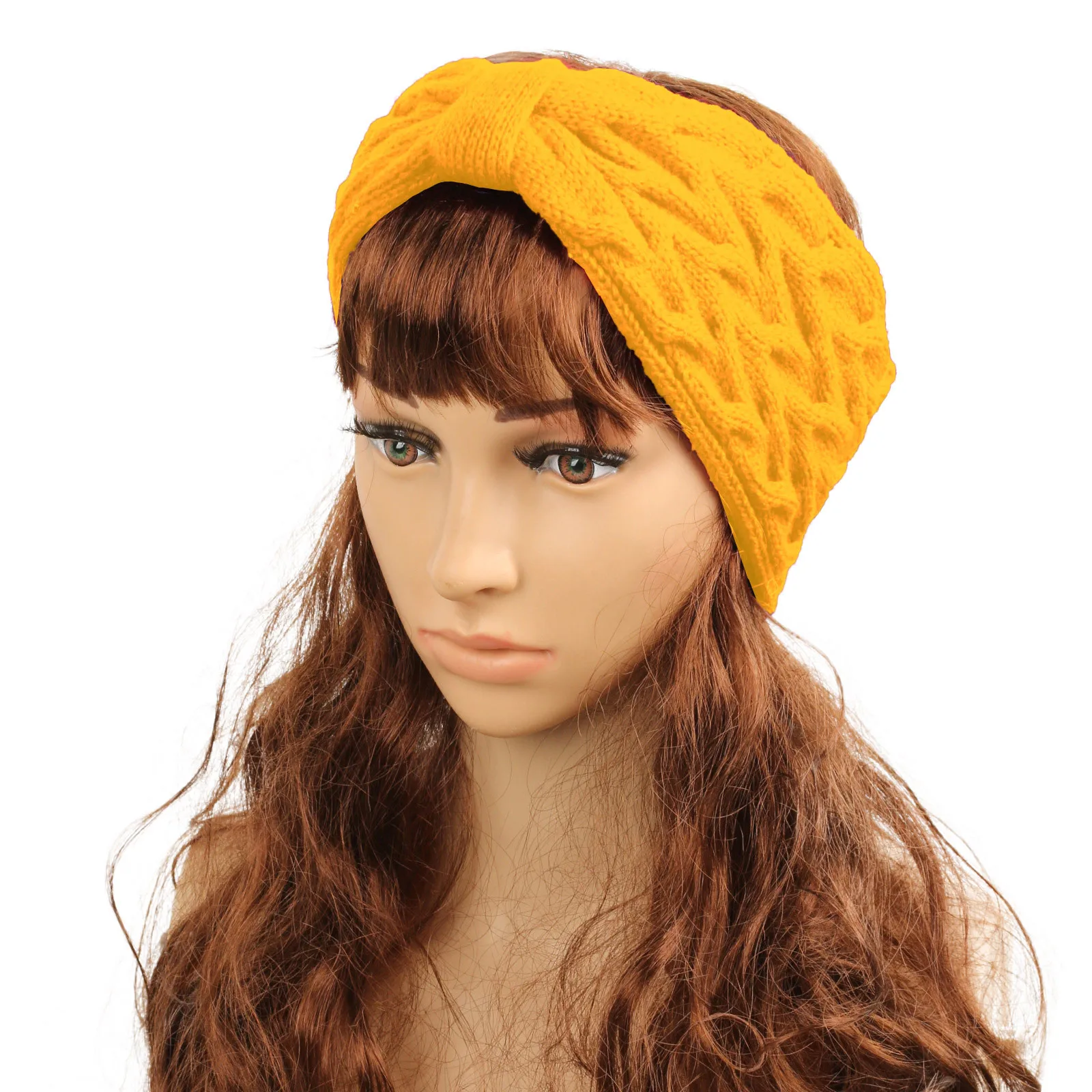 1pack Warm Yoga Headband Winter Headbands For Women Cable Crochet Turban Ear Warmer Sports Hair Band Headband Gifts Ropa De Yoga