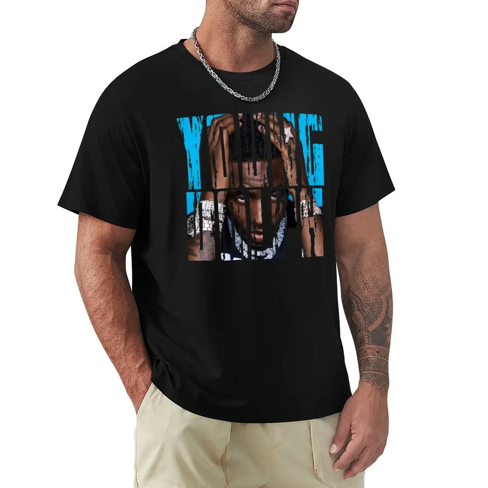 

RIP Young Dolph Hip Hop Vintage Style Heavy Cotton Tee T-Shirt oversized tops mens clothing