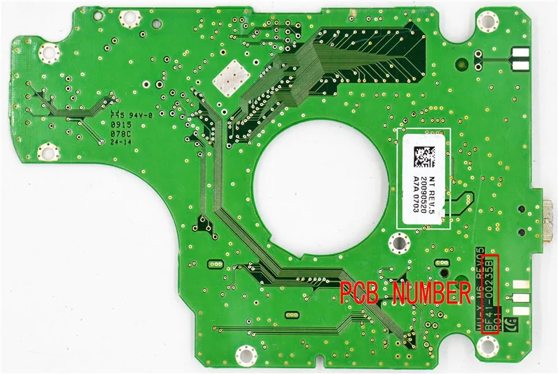 Placa de Circuito do Disco Rígido Hdd Pcb Logic Board Codificação Bf4100235b SA Notebook Codificação: Bf41-00235b Mu-x m6 Rev05 - Imagem 3