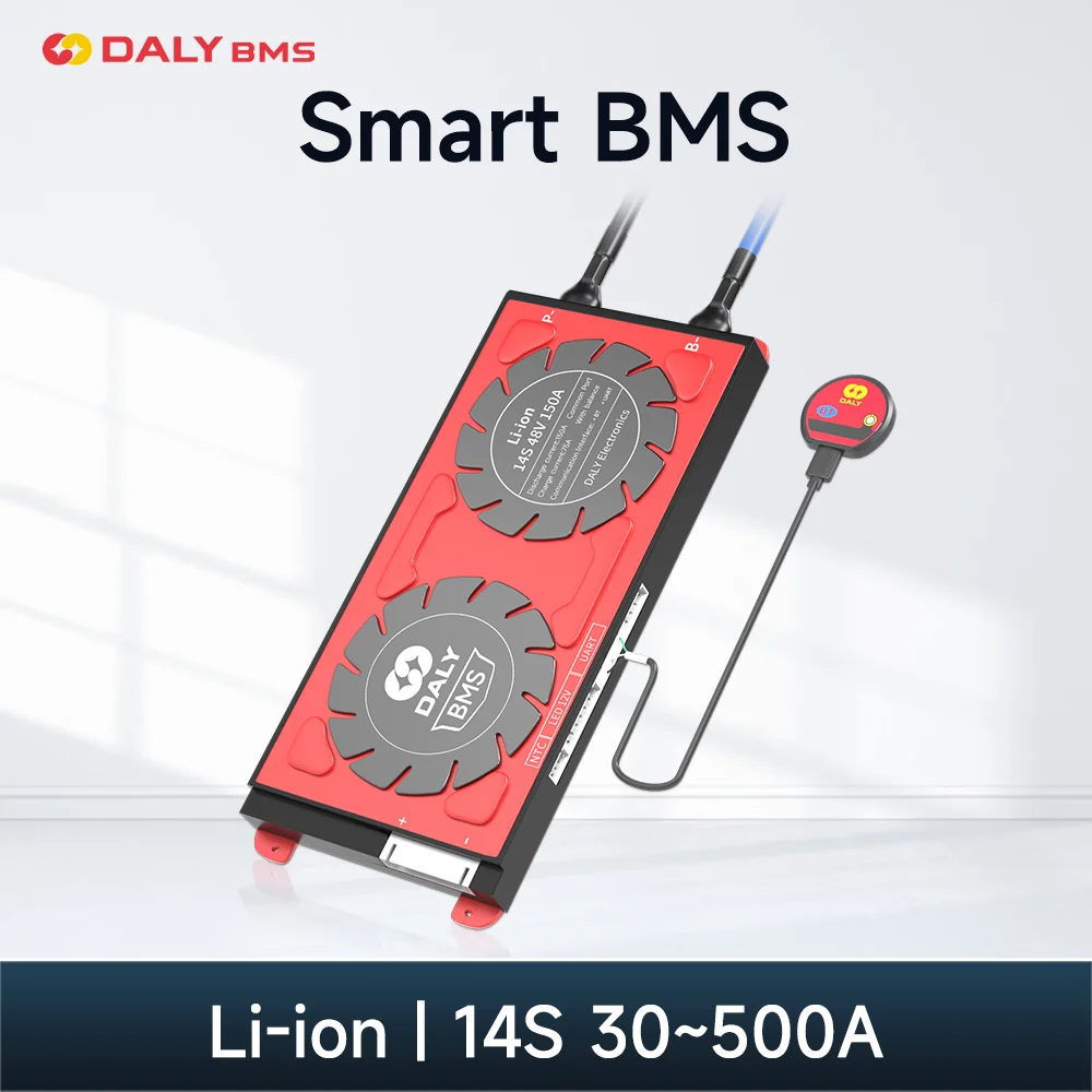 Аккумулятор Daly BMS Smart BMS14S, литий-ионный аккумулятор 30 А, 40 А, 60 А, 80 А, 18650 А, а, Bluetooth с балансиром для электровелосипеда