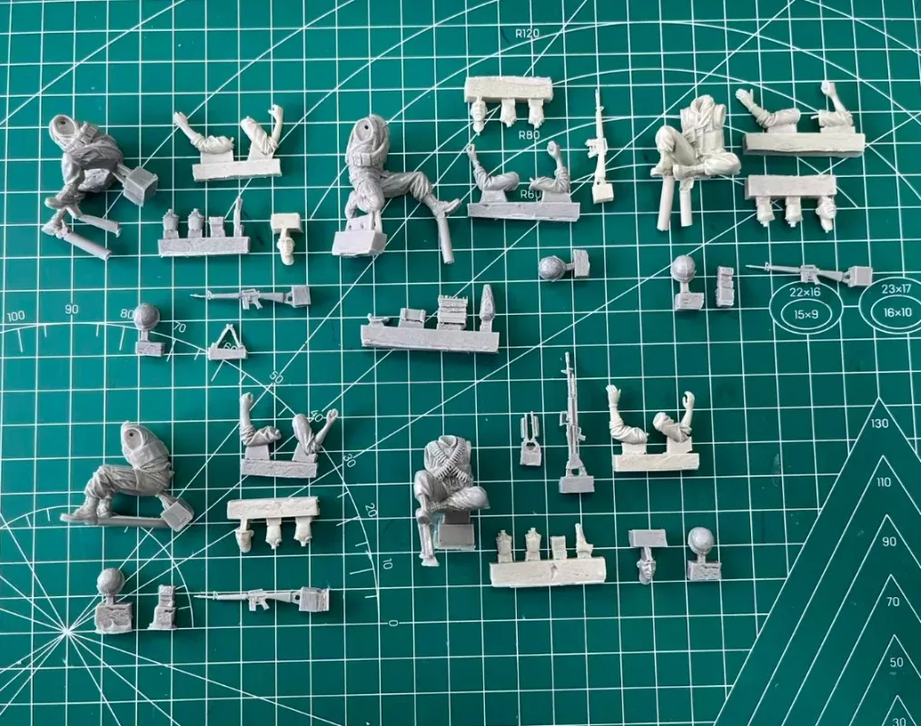 1/35 스케일 수지 피규어 조립 모델 키트 미국 해병대 5인 군사 취미 미니어처 조립되지 않은 도색되지 않은 디오라마 장난감
