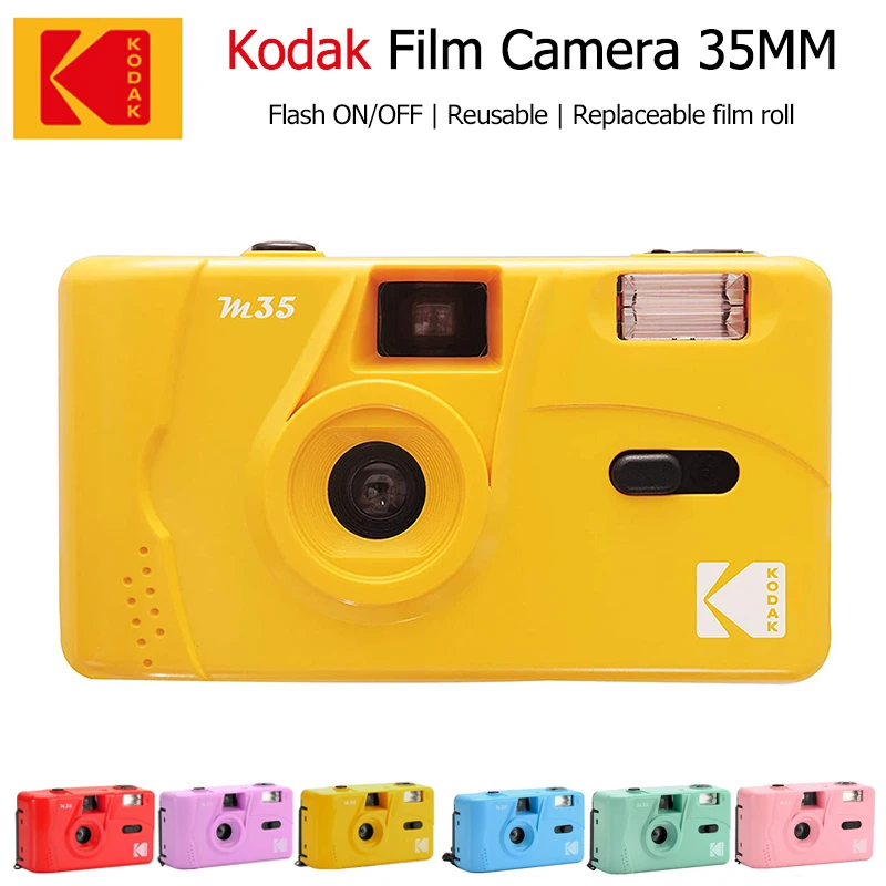 Original Kodak Vtg Mini Camera M35 Nondisposable Retro 35mm Roll