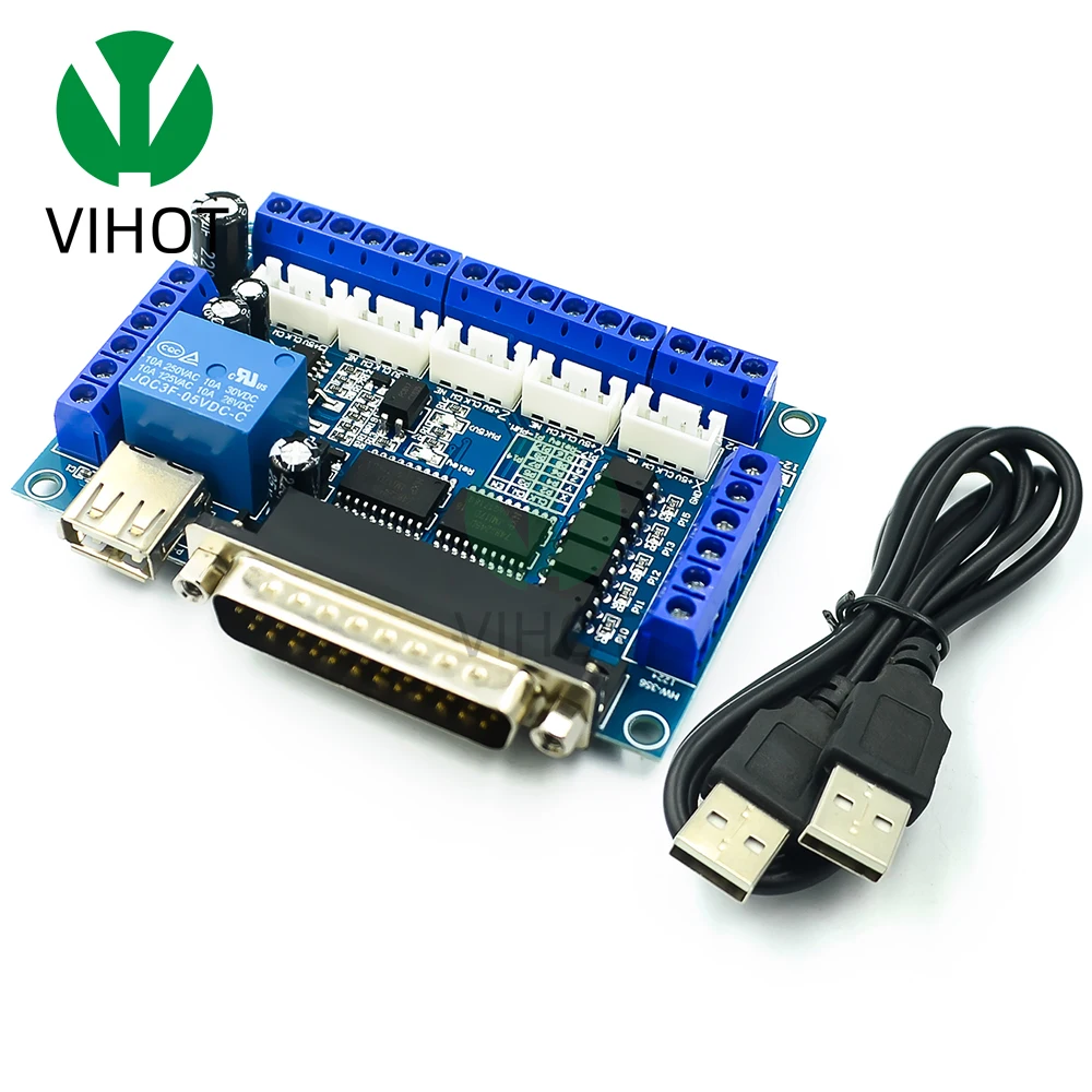 스테퍼 모터 드라이버 Mach3 + USB 케이블용 5 축 CNC 인터페이스 어댑터 브레이크 아웃 보드 업그레이드