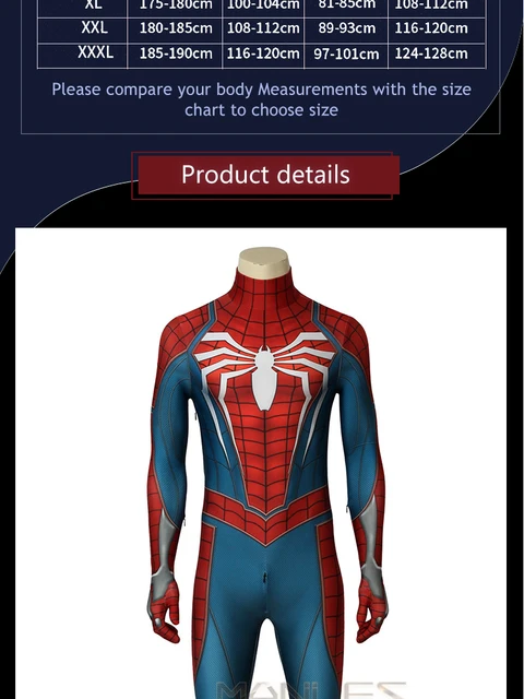 スパイダーマンのコスプレ衣装,スパイダーマンの組み合わせ,3Dプリント 