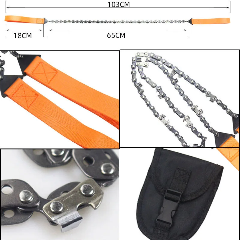 11/33 Teeth Outdoor Portable Hand-drawn Wire Saw Field Mountaineering Life-Saving Chain Saw Tool Multi-function Chain Pocket folding saw,hand saw,multi purpose saw