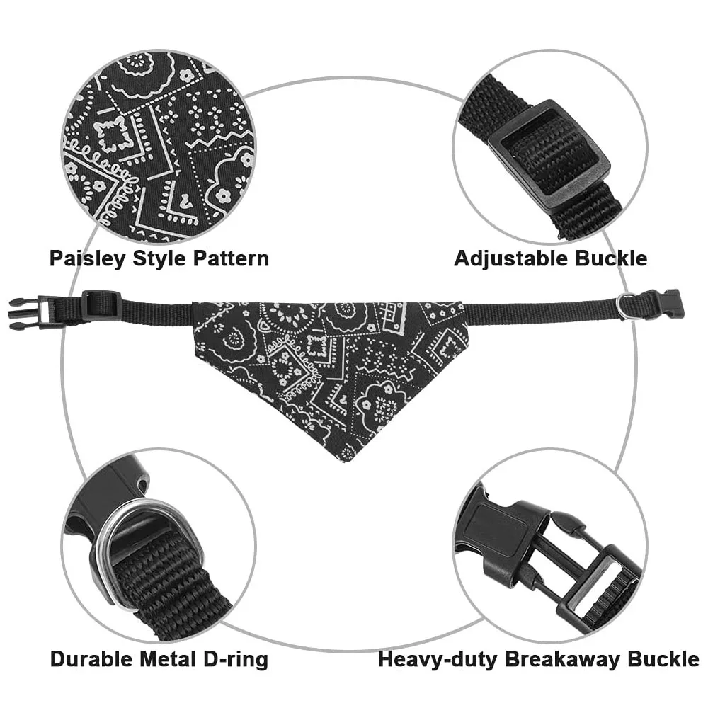 Title 4, Dog Collar Bandana Scarf Collar Adjustable Dog ...