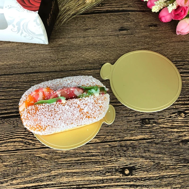 Cake Cardboard Round Cake Dessert Tray Paper Coasters Pastry Decorative Kit Disposable Dessert Displays Tray 20pcs