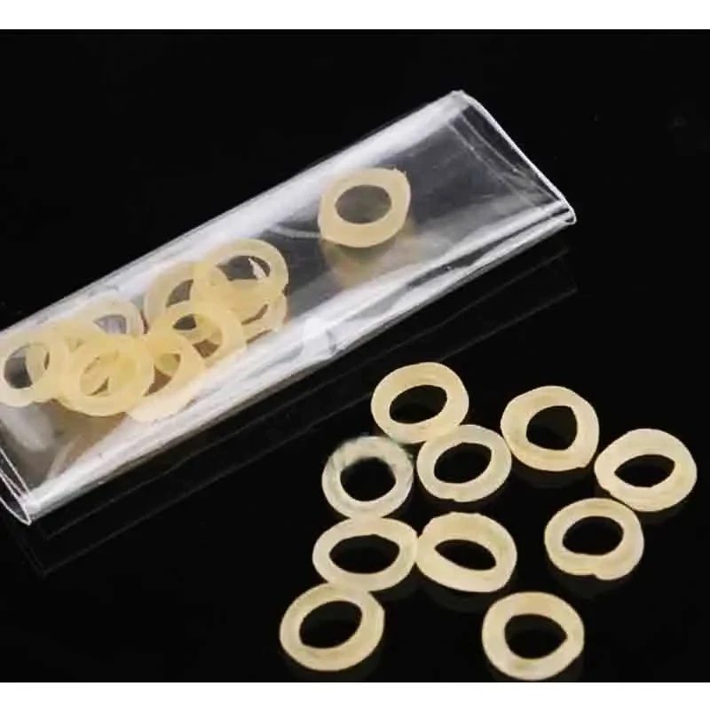 

100pcs Rubber Bands For Folding Coins Key Tube Bitten Oreo Cookie Magic Tricks Magician Prop Tool Toys