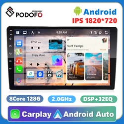 Podofo 2din Android Radio Carplay Car Multimedia Player 7/9/10