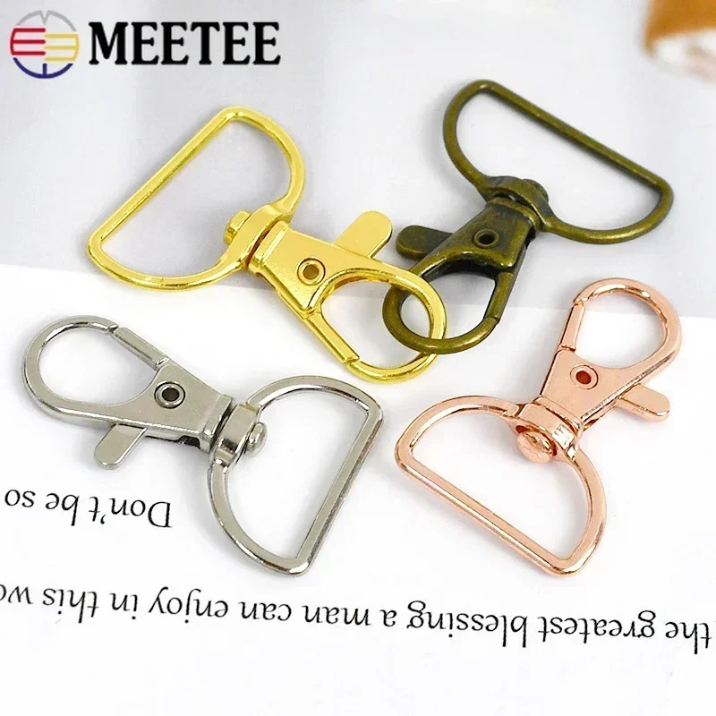 Bag Strap Buckles Metal Lobster Clasp Swivel Clip Snap Hooks Buckle For Webbing Keychain DIY Sewing Accessories 10-50Pcs 20/25mm