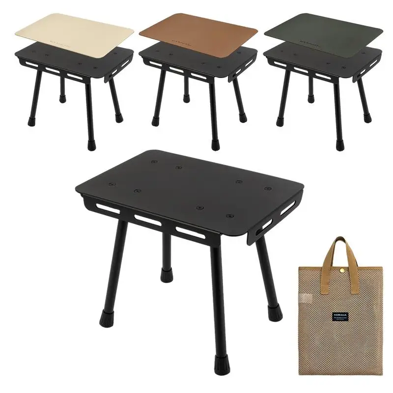 

2 in 1 Folding Table Outdoor Camping Stool Aluminum Alloy Multi-Functional Portable Table for Picnic Beach BBQ Fishing accessory