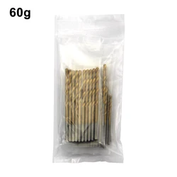 50-Piece Titanium Plated Twist Drill Bit Set for Precision Woodwork and DIY Projects (50pc twist drill set)