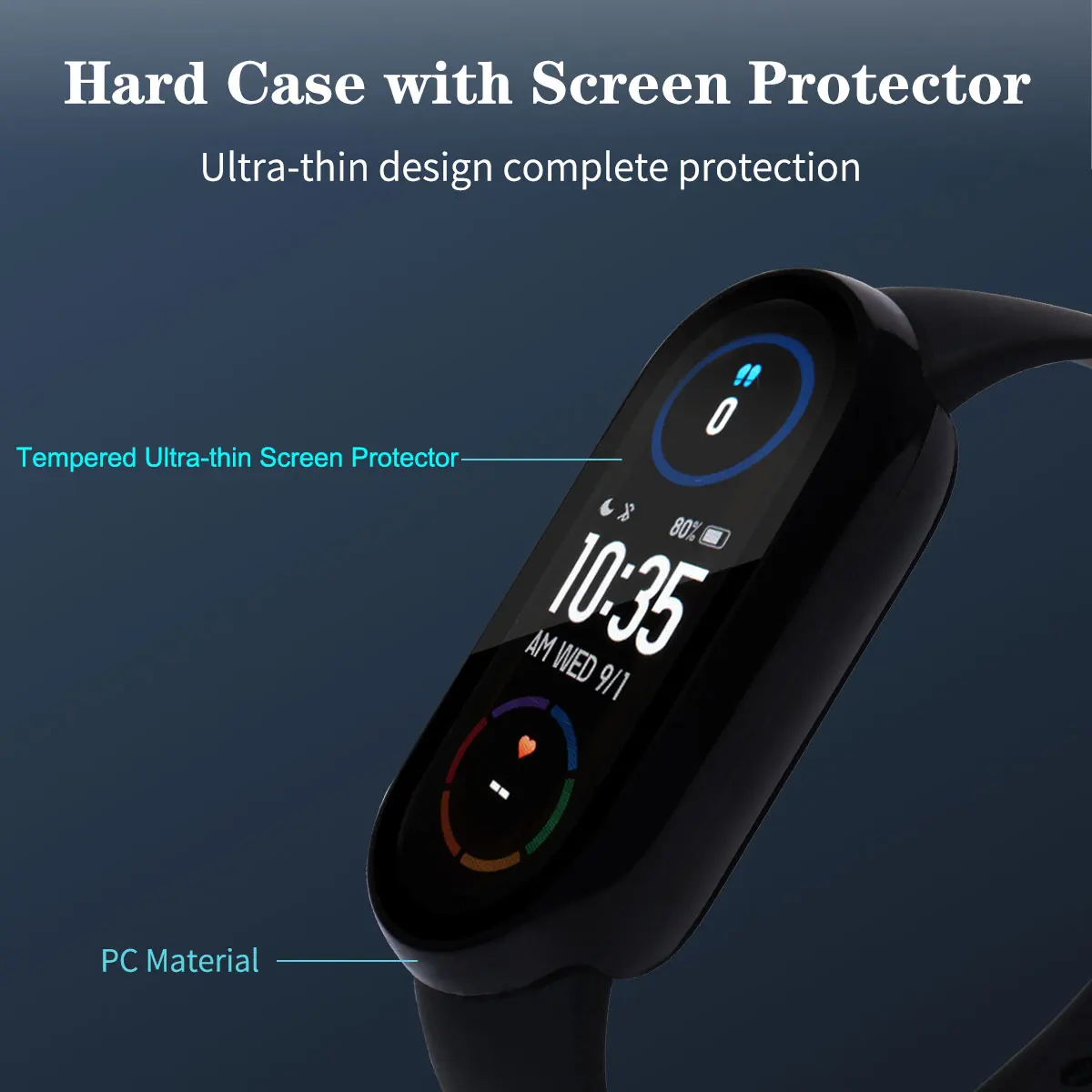 Watch screen protector case Tempered Glass Film For Xiaomi Mi Band 8 7 5 6 4 NFC Screen Protector Case For Xiaomi Mi band 6 5 4 Miband 7 Smart Watchband