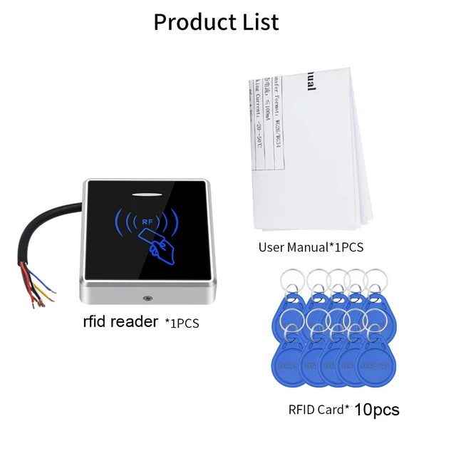 No Relay Anti copy Rfid keypad Card reader Wiegand 26/34 Output Reader For Access Control System Board Anti duplication 5
