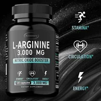 L-Arginine 3000mg - Supports Muscle Growth, Vascular Function, Boosts Energy, Improves Endurance, and Promotes Blood Circulation