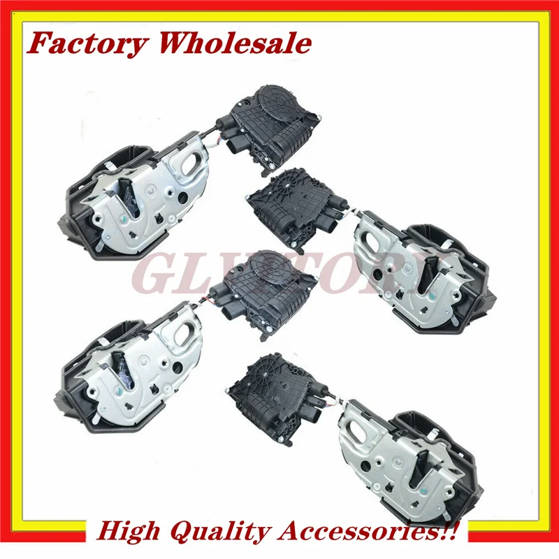 4pcs Front&Rear Left+Right Soft Close Door Lock Mechanism Actuator for BMW X5 E70 X6 E71 E72 51227167587 51227167588 51217167579