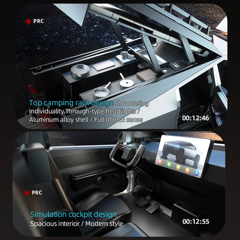 JJRC C8817 RC Car Alloy Cybertruck Car model Simulation Off-road Vehicle  Camping Equipment Pickup Truck Kids Toys Boy Gifts 5