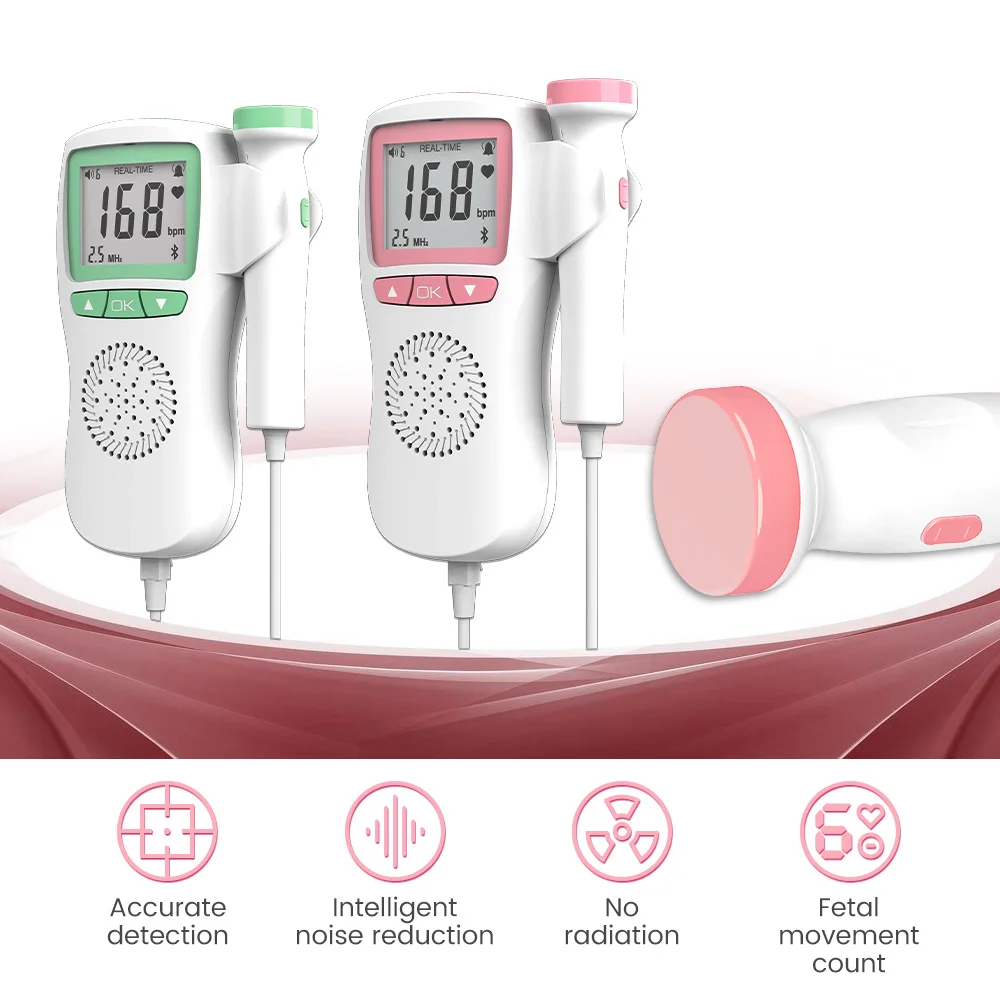 Bluetooth Doppler Fetale Baby Monitor Doppler Per Donne Incinte Home Sonar Doppler Gravidanza Rilevatore Di Frequenza Cardiaca Nessuna Radiazione