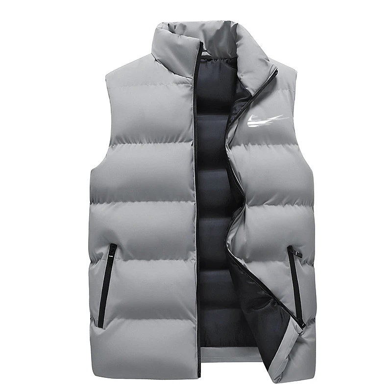 

2023 New Winter Brand Clothing Tank Top Warm Sleeveless Jacket Casual Tank Top Winter Windproof Jacket Men's Zipper Down Tank To