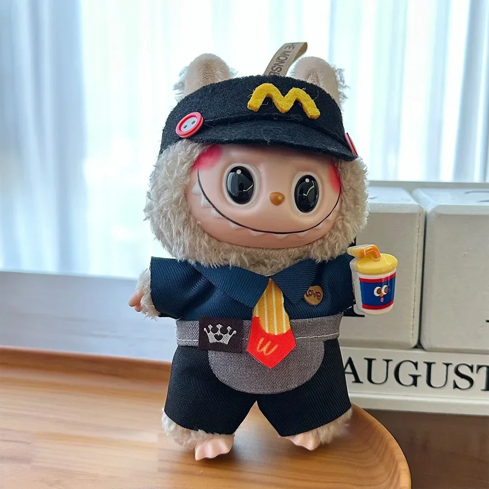 For 17cm Labubu Doll Clothes Hoodies Doll Clothes Color Match Hoodies Dolls Accessories Cute Decoration Little Cloths 1