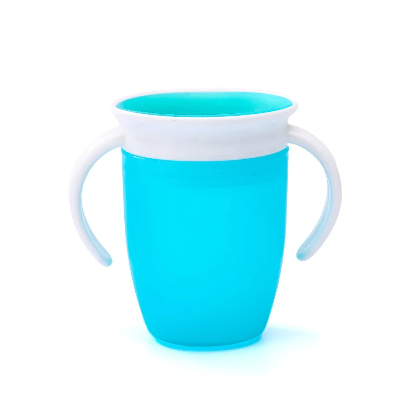 360° Rotating Leakproof Baby Drinking Cup with Flip Lid & Double Handles