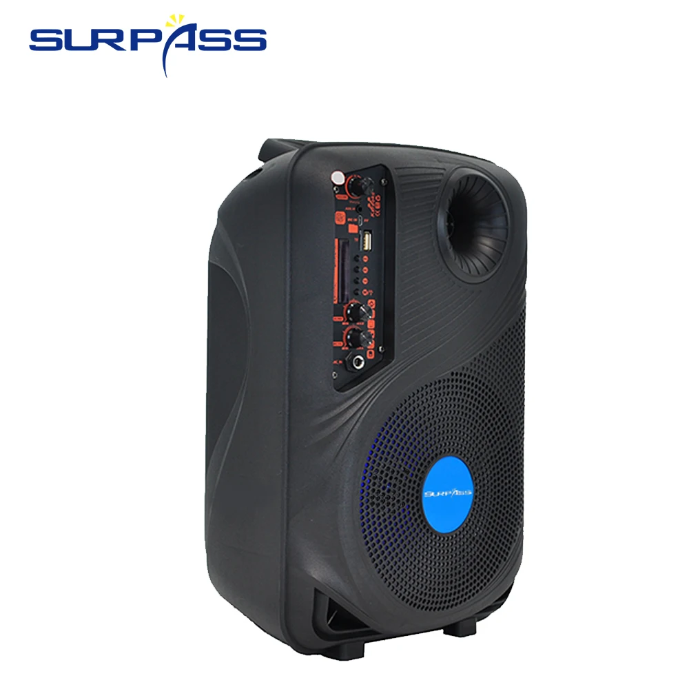 

8 Inch Portable Speaker 20W Bluetooth-compatible LED Display Wired Microphone Loudspeakers Support FM Radio USB AUX TF Card TWS