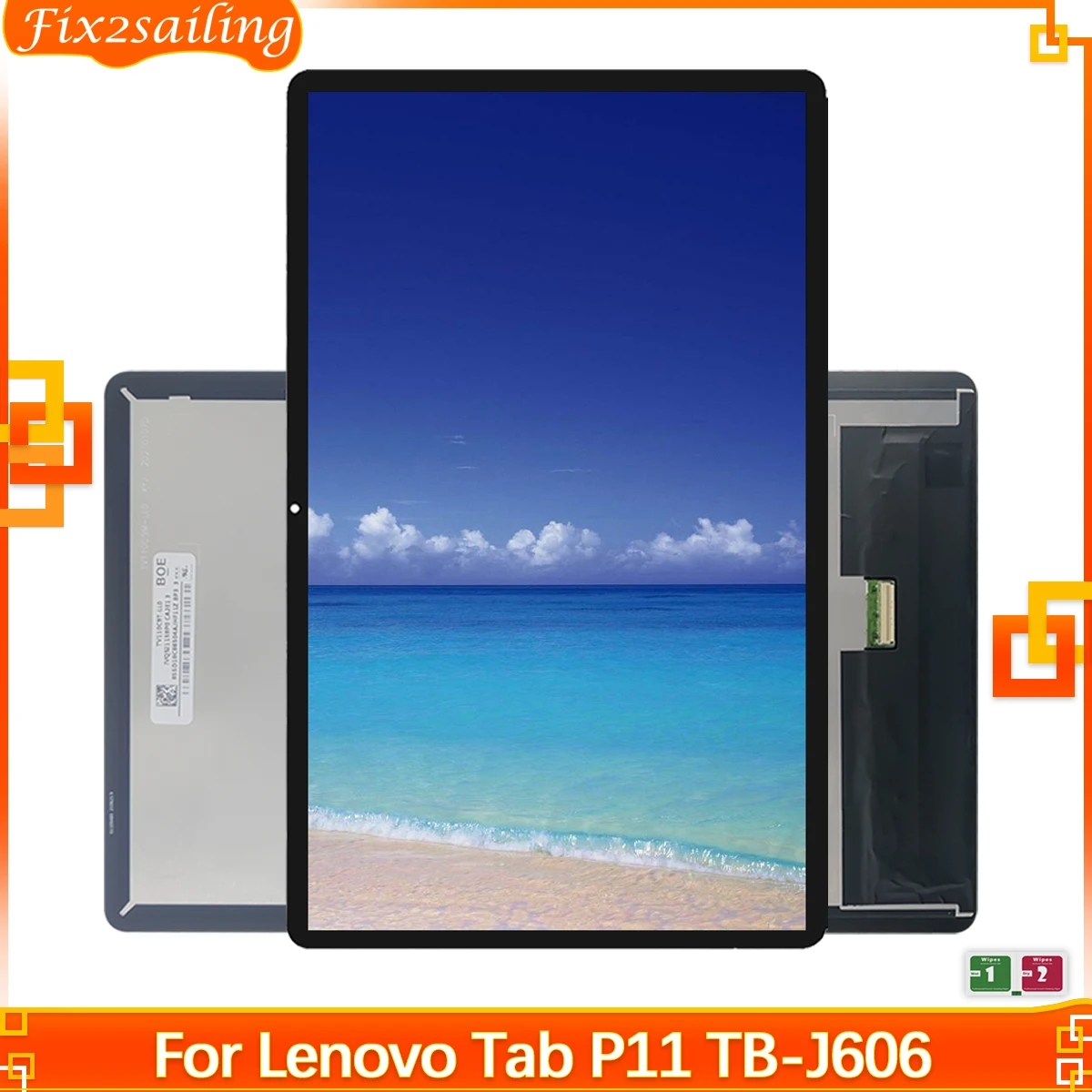 레노버 탭 P11 TB-J606F TB-J606N TB-J606L 디스플레이용 OEM, 터치 스크린 디지타이저 어셈블리 교체 ...