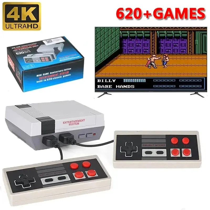 Game Console Portable Retro Video Game System Built-in 620 Games 8-Bit FC Nes TV Console for Christmas Gifts