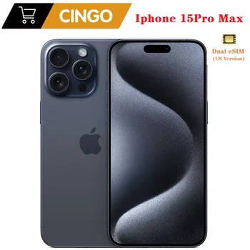 iPhone 15 Pro Max Dual eSIM 6.7 "Autentico LTPO Super Retina XDR OLED Face ID NFC A17Pro 8GB 256/512GB 5G Telefono cellulare Originale 15