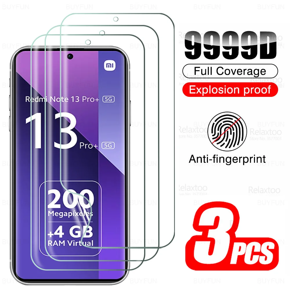 

Note13 Pro+ Hydrogel Film 3Pcs For Xiaomi Redmi Note 13 Pro Plus 5G Full Cover Screen Protector On Note13Pro 13Pro 4G Not Glass