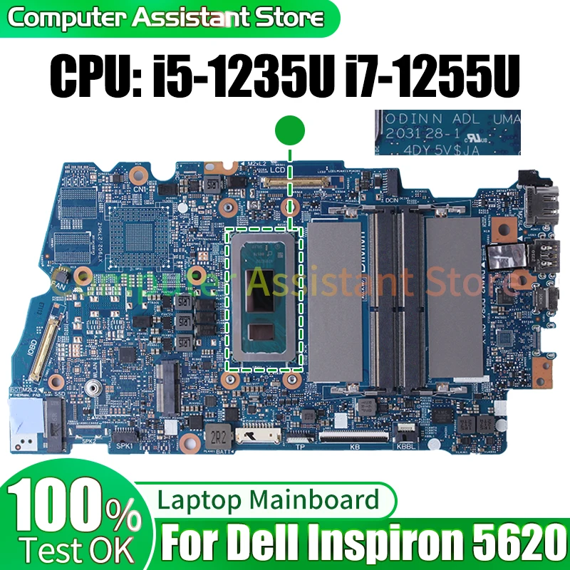 

For DELL Inspiron 5620 Laptop Mainboard 203128-1 0X6MPM 07T4T6 i5-1235U i7-1255U Notebook Motherboard