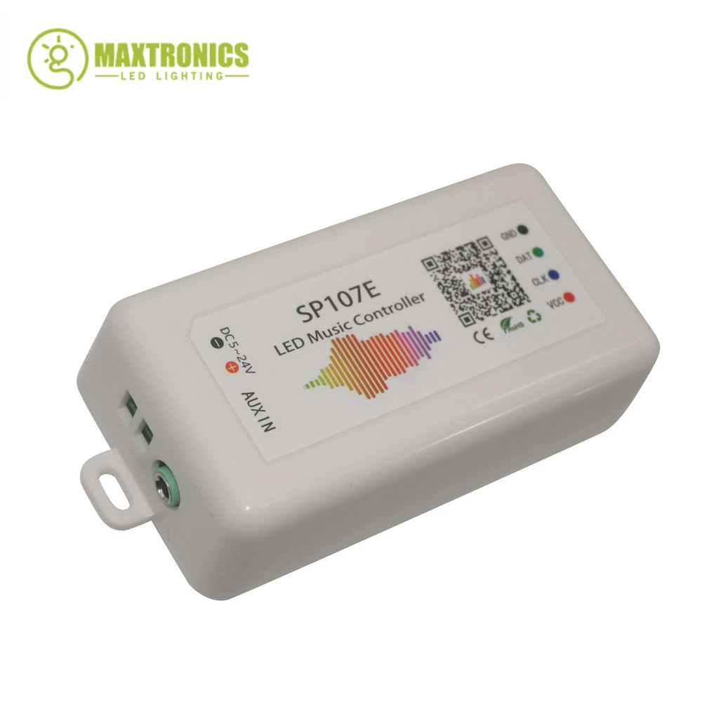 DC5-24V 블루투스 LED 음악 컨트롤러, RGB SPI LED 컨트롤러, 전화 앱, WS2812, SK6812, APA102, LPD8806 스트립 조명용, SP107E