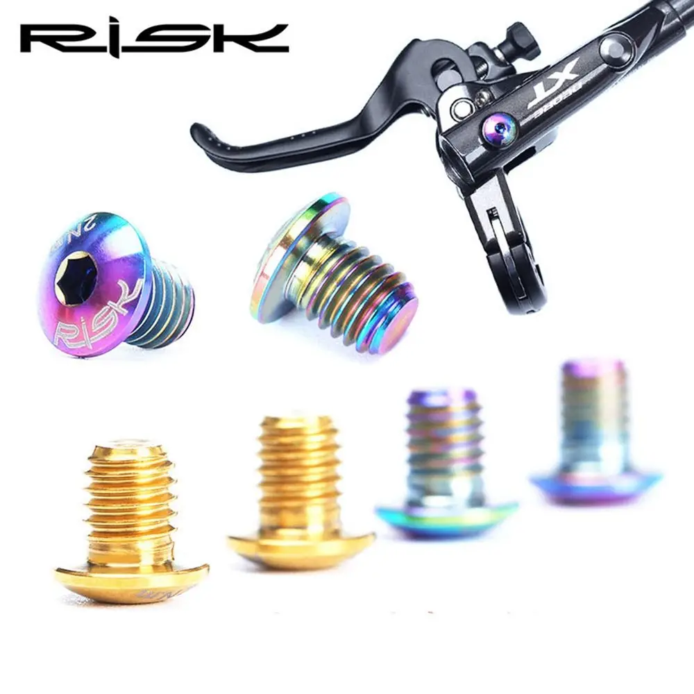 

2/4pcs Titanium Air Pump Holder Bicycle Hydraulic Brake Lever Bolt Bike Lid Bolts Disc Fixed Screw Water Bottle Fixing